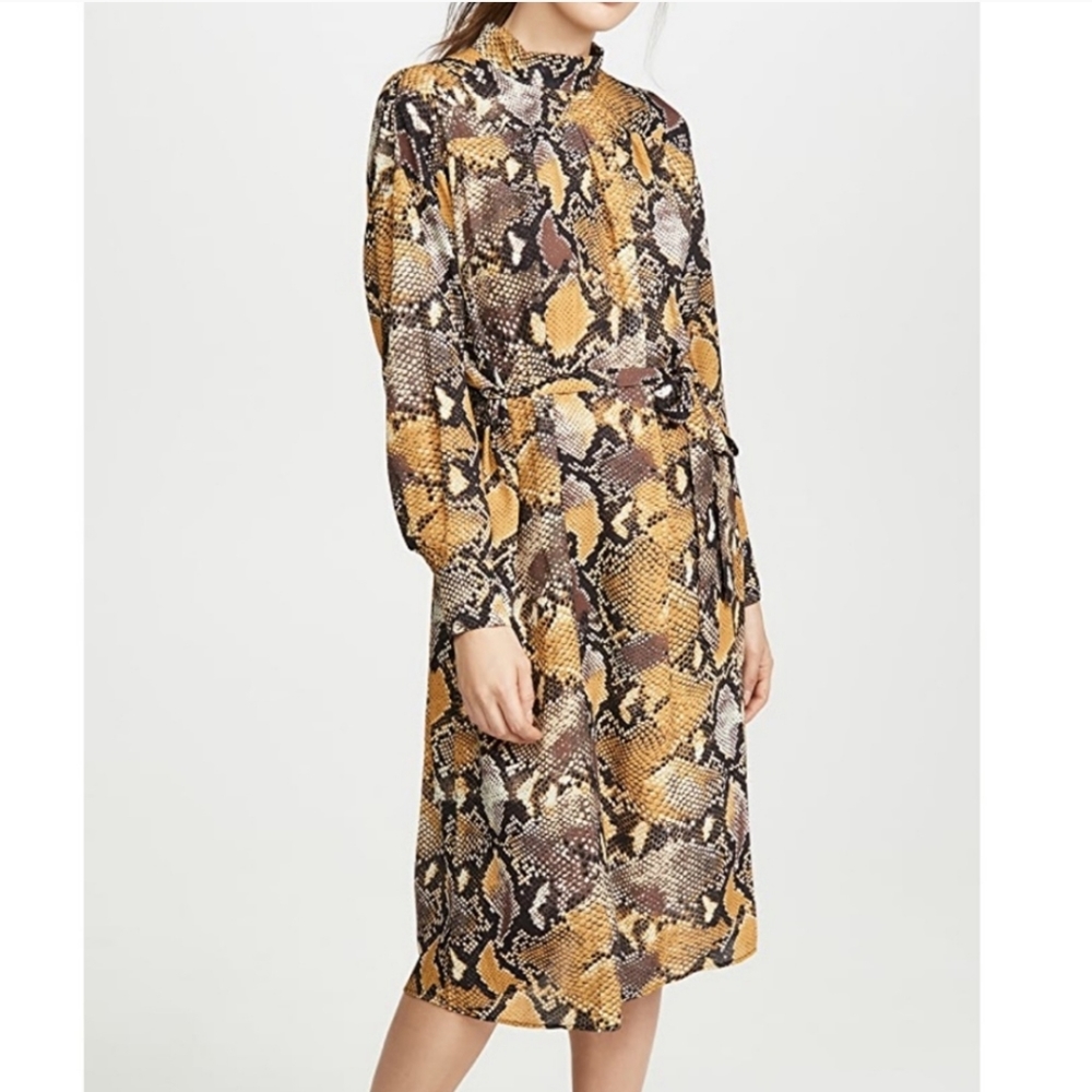 NWT WOMENS OPT ONE PRETTY TIME YELLOW SNAKE VENUS DRESS SIZE XS